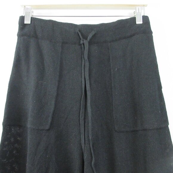 FP Free People Beach Women Knit Pants S Black Lounge Pull On Balloon Jogger 450 - Picture 7 of 13